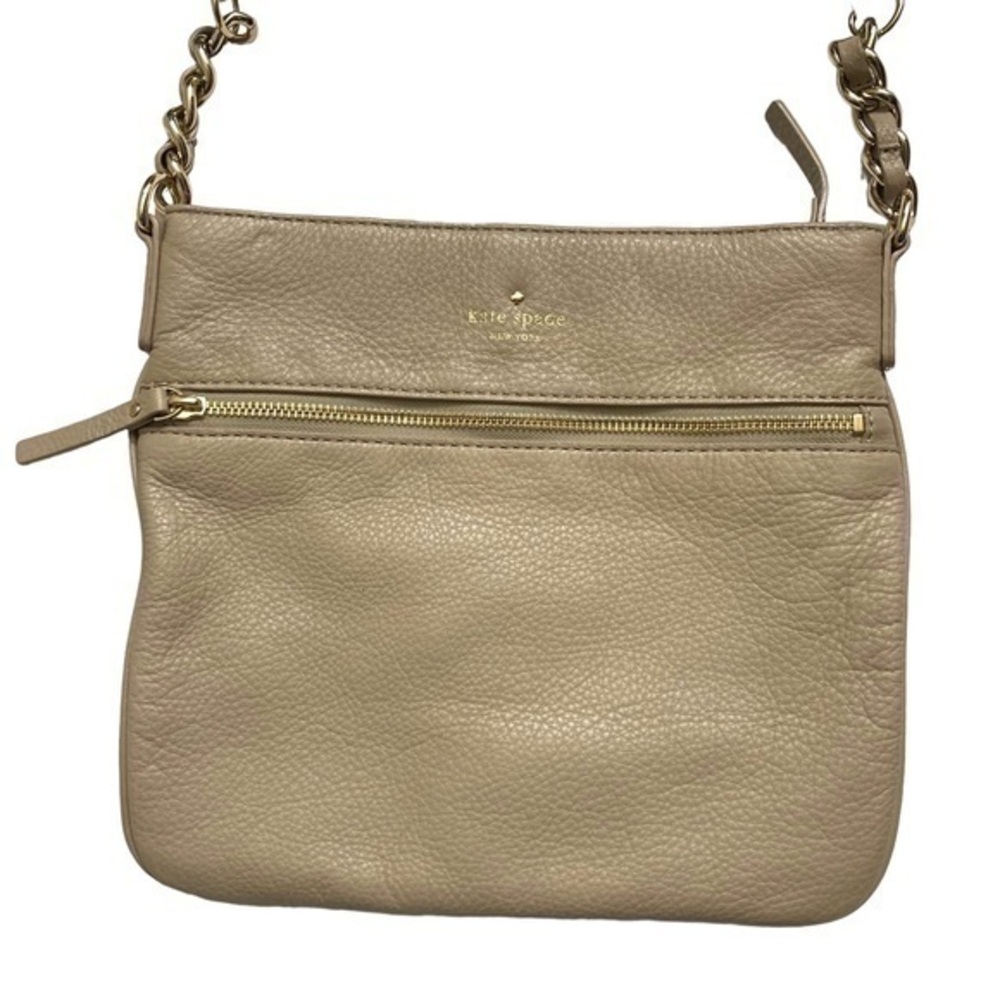 Kate spade taupe leather crossbody bag
